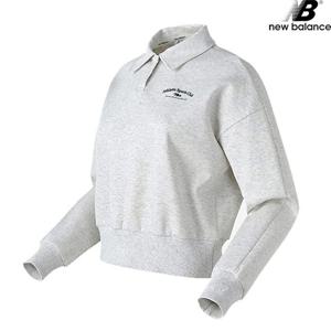 뉴발란스 NBNCD1W202-MG 세미크롭 카라 맨투맨 여성 긴팔티