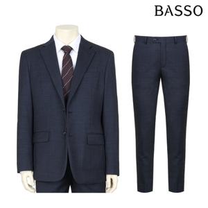 바쏘 울 블렌디드 인디고 정장 세트(BSX2JF56ABSX2PF56A)