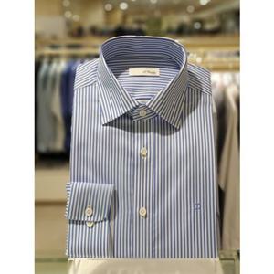 [듀퐁] SE5SM21LS366SBU 슬림핏 남성긴팔 신축성 있고 구김없는 스트라이프 남자 와이셔츠