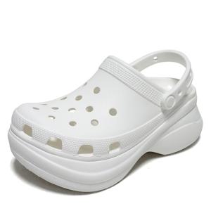 크록스 클래식 베이 플랫폼 클로그 샌들 슬리퍼 화이트 206302-100