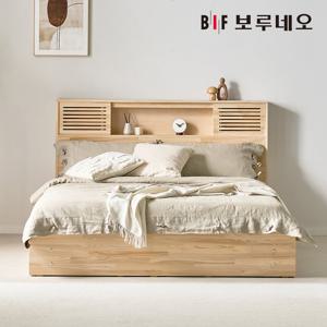 [착불] 보루네오 포레 4서랍 편백나무침대 원목 수납헤드 더블 프레임