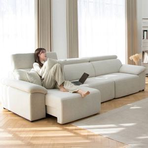 폴로까사 쟈스민 전동 슬라이딩 모션 무빙 리클라이너 조야 4인 소파