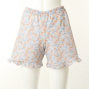 [와코루]  프릴 지지미 전원풍경 꽃나염 하의  여성홈웨어 (WHS3801C-BU)