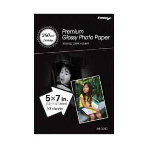 폼텍 프리미엄 고광택용지 IH-3057 5X7 30매 인쇄용지 포토용지 포토인쇄용지 고급사진용지 사진인쇄용지