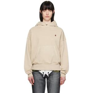 BAPE 후드 그레이 피그먼트다잉 원 포인트 오버사이즈 후디 251546F097008