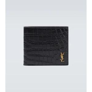 생로랑 East West 크로코 이펙트 바이폴드 지갑 P00721841