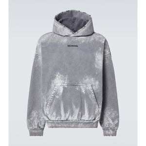 발렌시아가 디스트레스드 코튼 저지 후디 P01010127