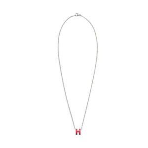 에르메스 미니 팝아슈 펜던트 팔라듐 하드웨어   로즈 트로피케 H147992FP65