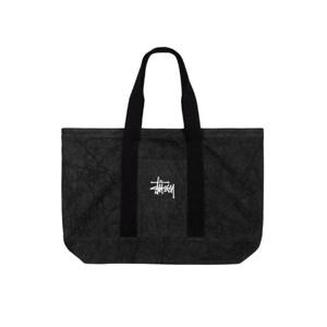 스투시 캔버스 엑스트라 라지 토트백 워시드 블랙 134253
