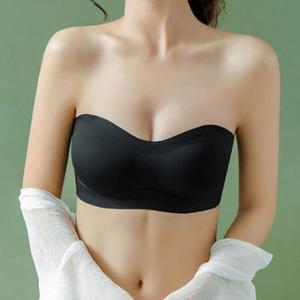 여성 후크 오프숄더 튜브탑 1P 웨딩 브라 패드 탈부착