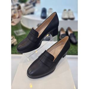 [허시파피]여성 5CM 미들힐 베이직 컴포트 로퍼 No 3FR101