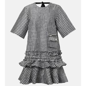 가니 깅엄 러플 미니드레스 P01076783