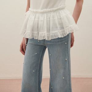 [SATIN] 레이어드 스커트 O252T364