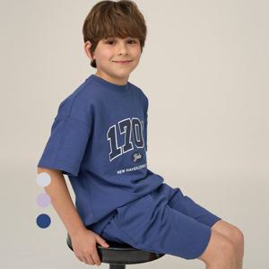 [예일키즈]바시티 아트웍 반팔 스웻 상하세트 A5M021