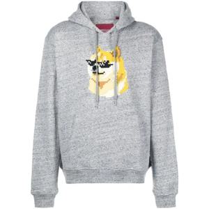 25 FW Mostly Heard Rarely Seen 8 Bit 도그코인 프린트 후드티 MHEB02BBKH28 TP432304057