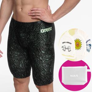 아레나 남성 수영복 플랜토피아 4부 A5BM1MF09 BLK 가방 수모행거 증정