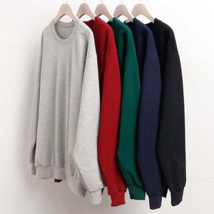 빅사이즈여성의류 w019L 베이직 루즈 맨투맨 PC