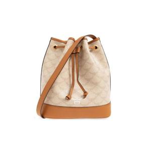 MCM Dessau 로고 프린트 드로스트링 버킷 백 MWDESAC01I90 SS24OATMEAL TP942147809