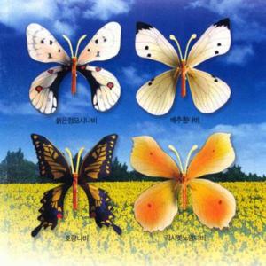 아트박스/오피스큐 나무공작 영공방 한국의나비4종모빌세트 YM73