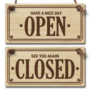 아트박스/뭉키데코 나무 오픈클로즈 양면 우드 팻말 안내판 표지