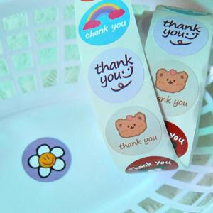 아트박스/올패턴 큐트 땡큐 롤 스티커(1롤 500개)