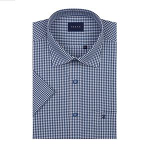 기본핏 반팔 체크 스판 셔츠 YJEMBR215-B