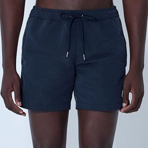 25 FW 몽클레어 로고 패치 사이드 스트라이프 심 테크 스윔 쇼츠 네이비 2C00012 598L4 778