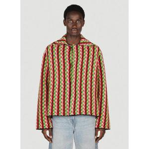 25 FW 랑방 남성 커브 셰브런 니트 재킷 lnv0153001grn