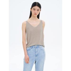 (325651LY1A) [에잇세컨즈] 리넨 혼방 브이넥 민소매 풀오버  베이지