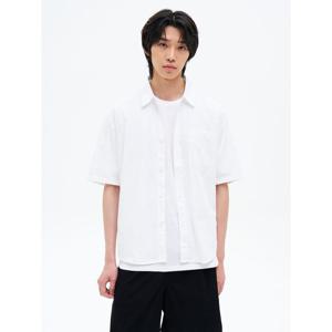 (425665LY11) [에잇세컨즈] 데일리 코튼 릴렉스드핏 반소매 셔츠  화이트