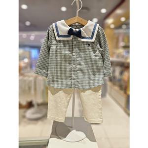 블루독베이비[hu] 25.FW (MN)빅카라셔츠형상하세트 45A13-610-09 상하복 정장 외출복 외출상하복 등원복