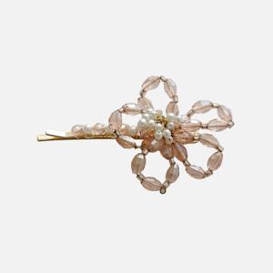 제이로렌 핑크 큐빅 플라워 진주 실핀 H01386