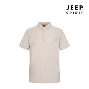 JEEP SPIRIT 쿨링 남성 폴로 반팔 카라티셔츠 베이지
