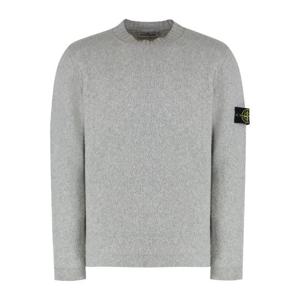스톤아일랜드 라이트 그레이 크루넥 스웨터 5100056S00N2 V0M64