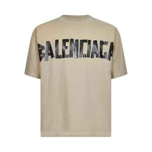 발렌시아가 반팔 티셔츠 764235TSVK1 9501 Beige