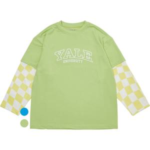 [예일키즈]체커 레이어드 아쿠아 래쉬가드 티셔츠 A5M039