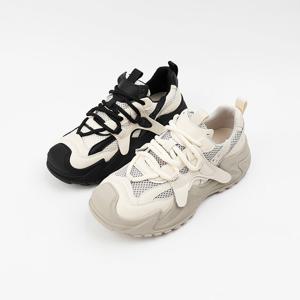 [신난다슈]여성 스니커즈 4cm 2종 여자 키높이 운동화 양가죽 발편한 쿠션 메쉬 NAL251120