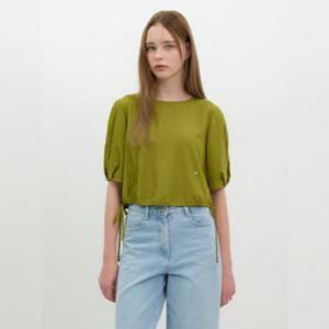 [올리브데올리브]스트링 볼륨소매 블라우스(OH5MB606-GB)