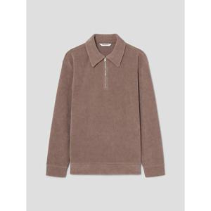 [로가디스] 하프 집업 칼라넥 티셔츠  옐로이시 브라운 (RY5841C43B)