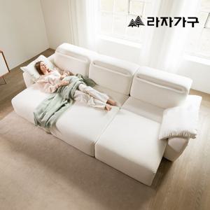 라자가구 레온 타이보텍스 모션 슬라이딩 리클라이너 4인 패브릭 소파