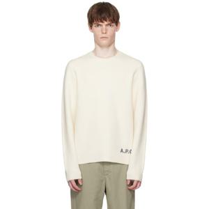 25 FW 아페쎄 남성 오프 화이트 에드워드 스웨터 252252M201003