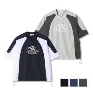 남자 레코드 나일론 스트링 반팔 티셔츠 RM-TSH-Q081-네이비