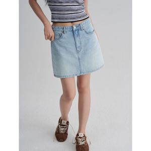 (355727LPKQ) [에잇세컨즈] 데님 미니 스커트  스카이 블루