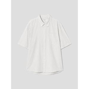 (425765LY90) [에잇세컨즈] 옥스포드 스트라이프 반소매 셔츠  아이보리