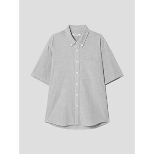 (425765LY93) [에잇세컨즈] 옥스포드 스트라이프 반소매 셔츠  그레이
