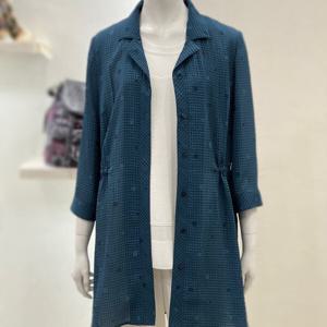 [벨리시앙]체크 프린팅 오픈 칼라 재킷(2color) JK2218