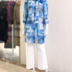 [벨리시앙]기하학 패턴 롱 재킷 JK2240