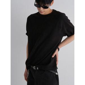 (265742AY34) [에잇세컨즈] 스노우 워싱 와플 텍스처 티셔츠  애쉬