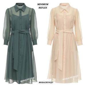 [미니멈]MD 시스루 셔츠 스타일 원피스 MD MYBAWO5050 M_CJ