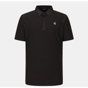 테일러메이드  2025 F W 남성 자카드 카라 반팔 티셔츠 TMTYO3141-199 블랙